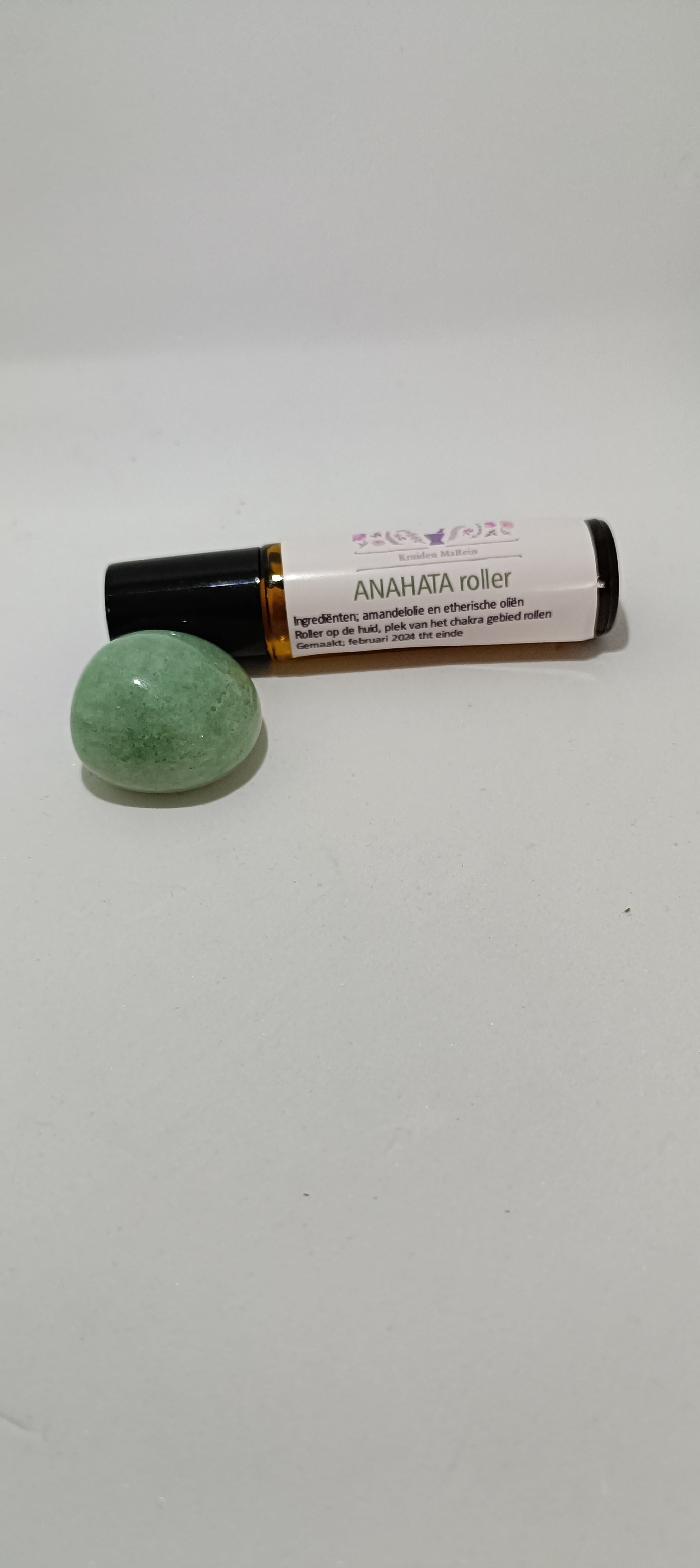 Hart chakra roller met bijhorende steen